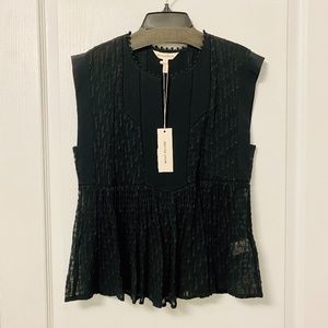 Rebecca Taylor Silk Black Blouse Size 0